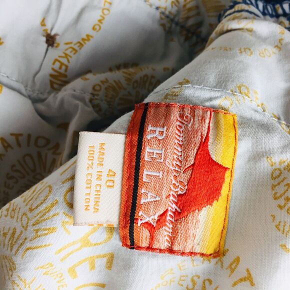 TOMMY BAHAMA Men's Blue Chino Cotton Flat Front Relax Shorts Vacation Resort 40 - Picture 3 of 12